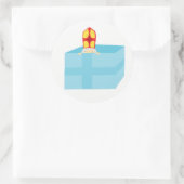 Cutieful Kinder Art Funny St. Nicholas Sinterklaas Ronde Sticker (Tas)
