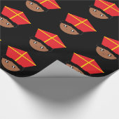 Cutieful Kinder Art St. Nicholas Miter Zwarte Piet Cadeaupapier (Hoek)