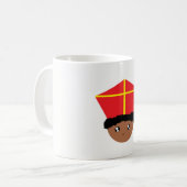 Cutieful Kinder Art St. Nicholas Miter Zwarte Piet Koffiemok (Voorkant links)