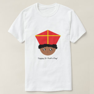 Cutieful Kinder Art St. Nicholas Miter Zwarte Piet T-shirt