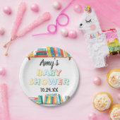 Cuties Book Nerd Threadground Baby shower Papieren Bordje (Feest)