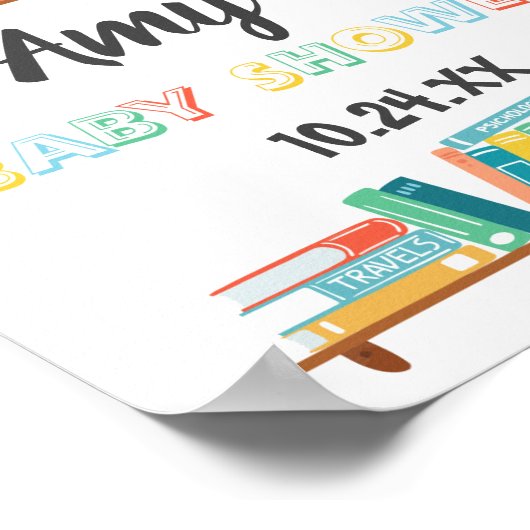 Cuties Book Nerd Threadground Baby shower Poster (Hoek)