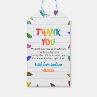 Cuties Crayon Art Paper Colorful Party Birthday Cadeaulabel