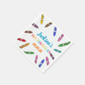 Cuties Crayon Art Paper Colorful Party Birthday Servet (Hoek)