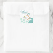 Cutie's Cupcakes - Confecties Desserts gebak Vierkante Sticker (Tas)