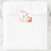 Cutie's Cupcakes - Confecties Desserts gebak Vierkante Sticker (Tas)