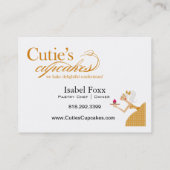 Cutie's cupcakes - desserts van snoepjes visitekaartje (Achterkant)