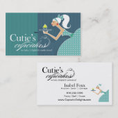 Cutie's cupcakes - desserts van snoepjes visitekaartje (Voorkant / Achterkant)
