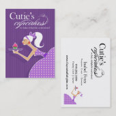 Cutie's cupcakes - desserts van snoepjes visitekaartje (Voorkant / Achterkant)