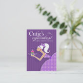 Cutie's cupcakes - desserts van snoepjes visitekaartje (Staand voorkant)