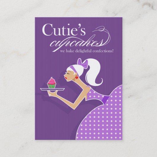 Cutie's cupcakes - desserts van snoepjes visitekaartje (Voorkant)