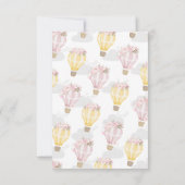 Cuties Flower Hot Air ballonmeisje, 1e verjaardag Bedankkaart (Achterkant)