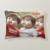 Cuties, rood en wit mollig Kinder Accent Kussen (Voorkant)