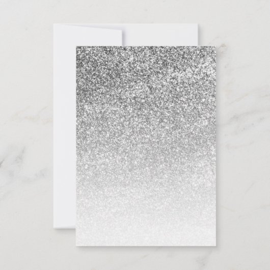 Cuties Sweet 16 Silver Glitter Elegant Birthday Bedankkaart (Achterkant)