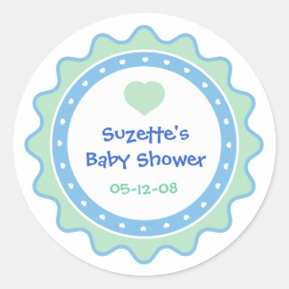 Cutietoots Baby shower Party Favor Sticker