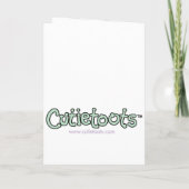 Cutietoots Baby shower Uitnodiging - Roze/Groen (Achterkant)