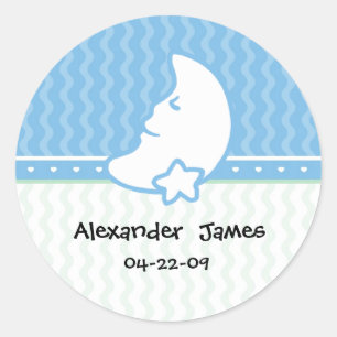 Cutietoots Nieuwe Babynaam, Geboortedatum Ronde Sticker