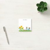 Cutkat en fiets met mand bloemen post-it® notes (Kantoor)