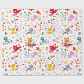 Cutkat en ventilator cadeaupapier (Vlak)