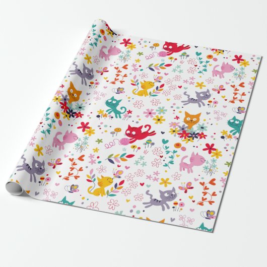 Cutkat en ventilator cadeaupapier (Uitgerold)