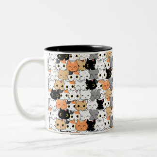Cutkat-patroon Tweekleurige Koffiemok