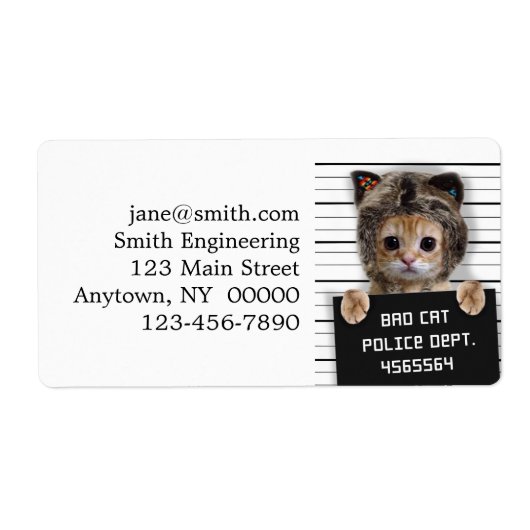 Cutkat stoute jongen etiket (Voorkant)