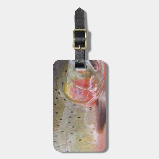 Cutkeel forel door PatternWear© Bagagelabel (Voorkant verticaal)