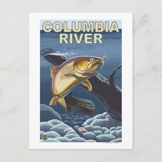 Cutkeel-forel dwarsdoorsnede briefkaart (Voorkant)