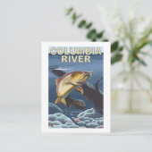 Cutkeel-forel dwarsdoorsnede briefkaart (Staand voorkant)