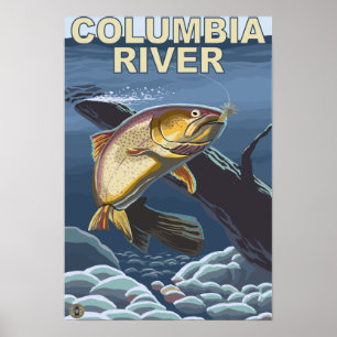 Cutkeel-forel dwarsdoorsnede poster