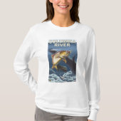 Cutkeel-forel dwarsdoorsnede t-shirt (Voorkant)