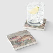 Cutkeel-forel-onderzetter Stenen Onderzetter (Zijkant)