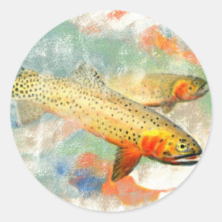 Cutkeel-forel Ronde Sticker