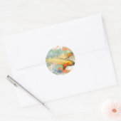 Cutkeel-forel Ronde Sticker (Envelop)