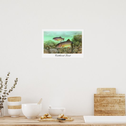Cutkeel-forel-schilferend Poster (Keuken)