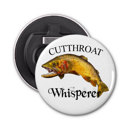Cutkeel forel Whisperer Light Button Flesopener (Voorkant)