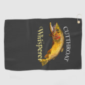 Cutkeel Trout Whisperer Vissen dowel Golfhanddoek (Horizontaal)