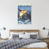 Cutkeelforel Fishing Arizona Canvas Afdruk (Insitu (Slaapkamer))