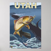 Cutkeelforel FishingUtah Poster (Voorkant)