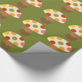 Cutkleurig champignons verpakkingspapier cadeaupapier (Hoek)