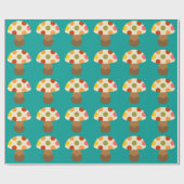 Cutkleurig champignons verpakkingspapier cadeaupapier (Vlak)