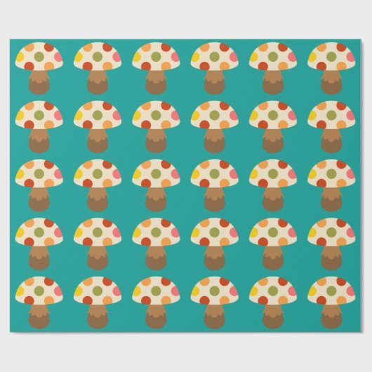 Cutkleurig champignons verpakkingspapier cadeaupapier (Vlak)