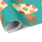 Cutkleurig champignons verpakkingspapier cadeaupapier (Rol Hoek)