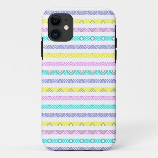 Cutkleurig decoratief strempatroon Case-Mate iPhone case (Achterkant)