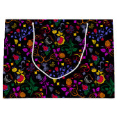 Cutkleurig floreel patroon groot cadeauzakje (Voorkant)