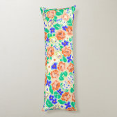 Cutkleurig floreel patroon lichaamskussen (Achterkant (Verticaal))
