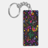 Cutkleurig floreel patroon sleutelhanger (Voorkant Links)