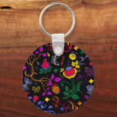 Cutkleurig floreel patroon sleutelhanger (Voorkant)