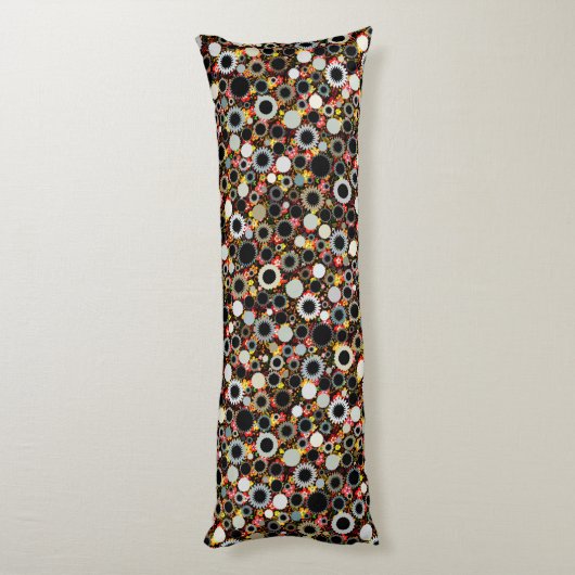 Cutkleurig floreel zonnepatroon lichaamskussen (Achterkant (Verticaal))