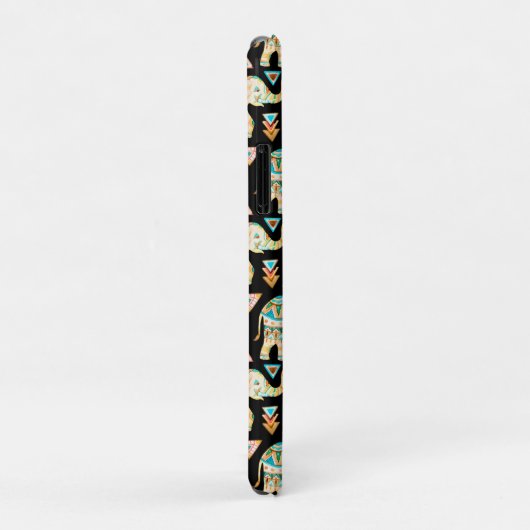 Cutkleurig indianenolifantenpatroon Case-Mate iPhone case (Achterkant/rechts)